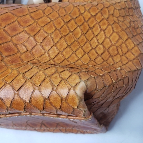 *Last Chance* Francesco Biasia Python Hobo Shoulder Bag Rare Snakeskin Leather - Picture 15 of 16